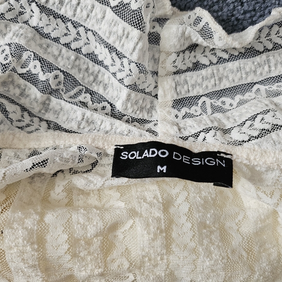 NEVER WORE Ruffle Trim Lace Up Asymmetrical Hem whole set - Picture 3 of 8